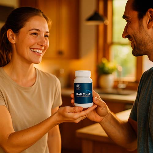 Personas interesadas en bienestar viendo GlutaCore+